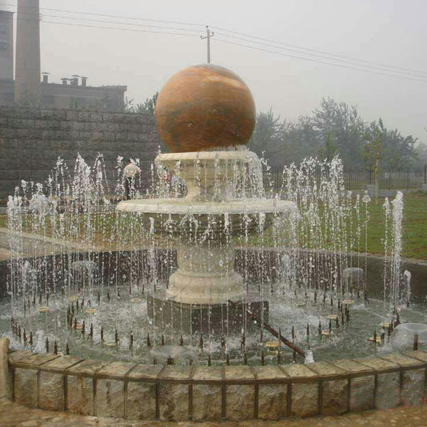 Large Outdoor Marble Stone Pool Garden Water Fount Price Round White Stone Water Fountain Outdoor