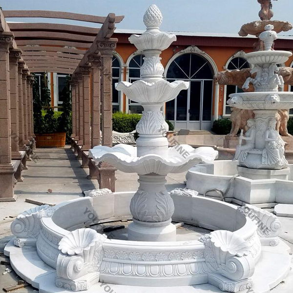 Extra Large Commercial Fountains for Sale Price Pool White Marble Water Fountain Outdoor