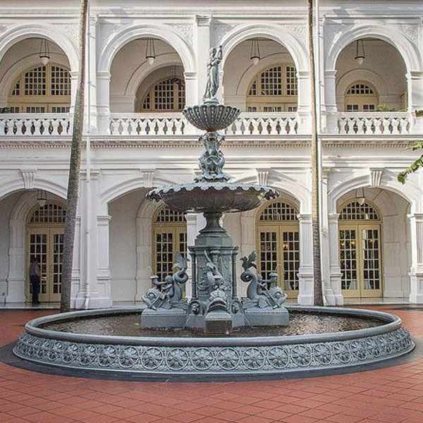 boy angel lion water fountain Kneeling angel stone marble sphere fountain