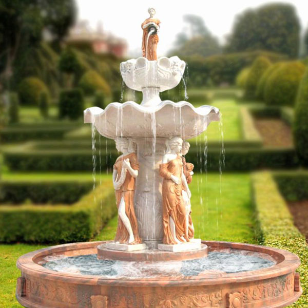 Marble Fountain With Angels Decorative Small Angel Water Feature Fountain