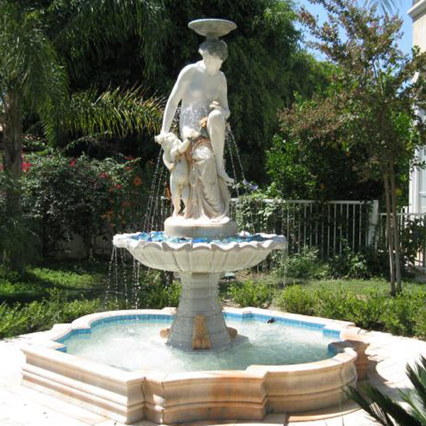 Angel Water Fountain For Outdoor Outdoor metal casting art water fountains with angels