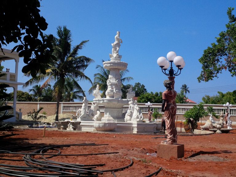 Tanzania Ordered a Large Marble Water Fountain with Statue of Poseidon